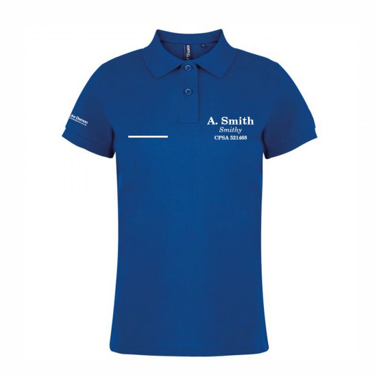 Womens Polo Shirt with embroidered FITASC line and optional name, naickname & association number